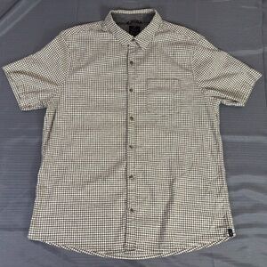 Denver Hayes Linen Blend Gingham Shirt XL | Modern Untucked Fit | Breathable